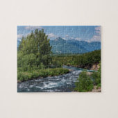 Landschaft des schroffen Bergflusses Puzzle (Horizontal)