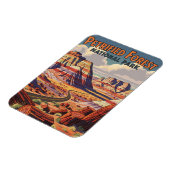 Landschaft des versteinerten Wald-Nationalparks Magnet (Linke Seite)