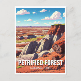 Landschaft des versteinerten Wald-Nationalparks Postkarte