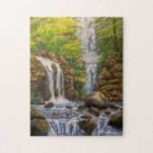 Landschaft des Wasserfalls Puzzle (Vertikal)