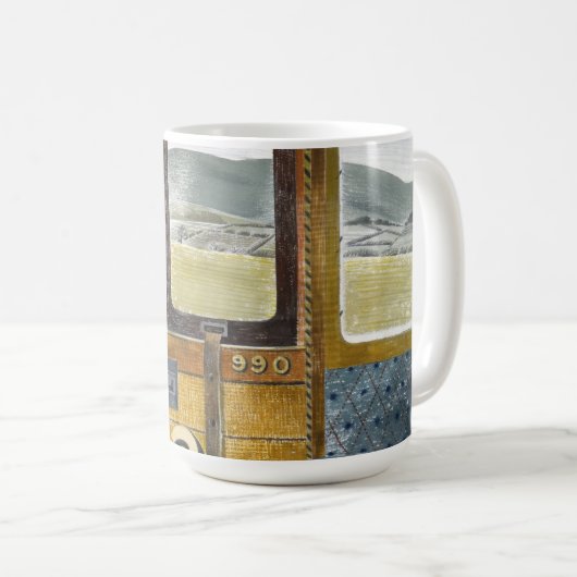 Landschaft des Zuges durch Eric ravilious Kaffeetasse (VorderseiteRechts)