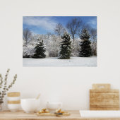 Landschaft - Die drei Bereiche Poster (Küche)
