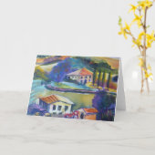 Landschaft, die in der leeren Gruß-Karte Toskana Karte (Gelbe Blume)