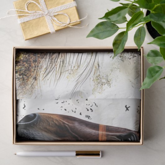 Landschaft Doppelexponierung Pferd & Wald Seidenpapier (Geschenk)