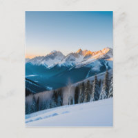 Landschaft eines schneebedeckten Berges