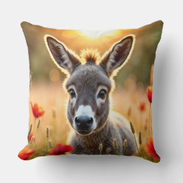 Landschaft Esel neugierige Augen friedliche Kunst Kissen