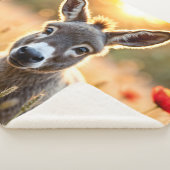 Landschaft Esel neugierige Augen friedliche Kunst Sherpadecke (3/4)