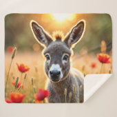 Landschaft Esel neugierige Augen friedliche Kunst Sherpadecke (Vorderseite (Horizontal))