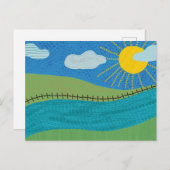 Landschaft Feiertagspostkarte (Vorne/Hinten)