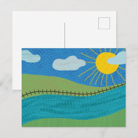 Landschaft Feiertagspostkarte (Vorne/Hinten)