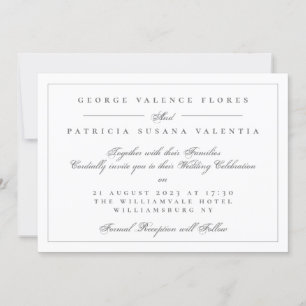Landschaft Formale Kalligrafie Elegante Hochzeit Einladung