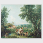 Landschaft Francesco Zuccarelli mit der Bildung Geschenkpapier (Flach)