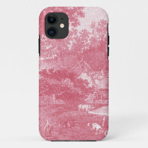 Landschaft Franzosen Pink Toile de Jouy Shabby Case-Mate iPhone Hülle