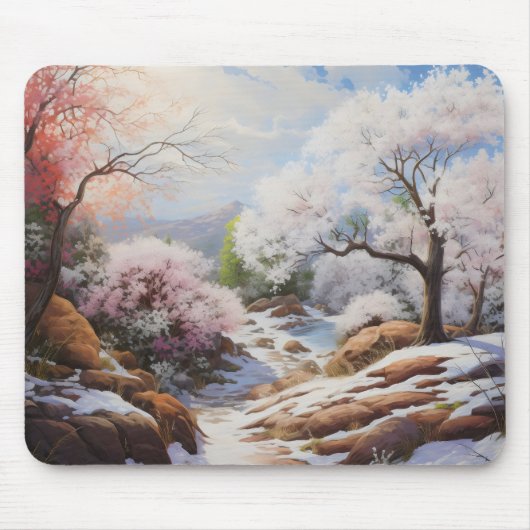Landschaft Frühjahr Mousepad (Vorne)