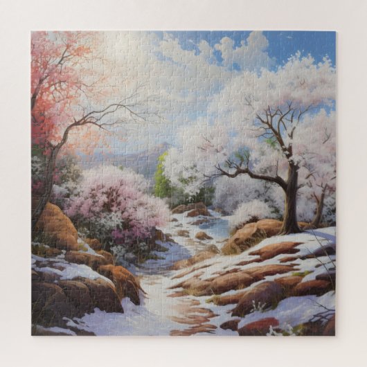 Landschaft Frühjahr Puzzle (Vertikal)