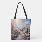 Landschaft Frühjahr Tasche (Rückseite)