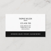 Landschaft für die Pflege beruflicher Rasenflächen Visitenkarte (Rückseite)