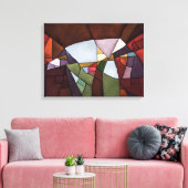 Landschaft - gearbeitete Leinwand (Insitu (Wohnzimmer))