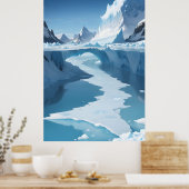 Landschaft gefroren mit Eisbogen Poster (Küche)