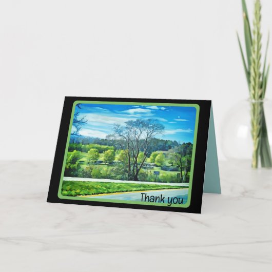 Landschaft geklappt dank Karte (Vorderseite)