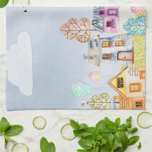 Landschaft Geschirrtuch (Gefaltet)