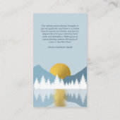 Landschaft Golden Winter Happy Holidays Business Visitenkarte (Rückseite)