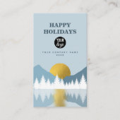 Landschaft Golden Winter Happy Holidays Business Visitenkarte (Vorderseite)