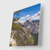 Landschaft Halb Dome, Kalifornien Quadratische Wanduhr (Winkel)