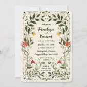 Landschaft handgeschriebene Boho Floral Wedding Einladung (Vorderseite)