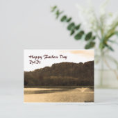 Landschaft, Happy Vathers Day VATER! Postkarte (Stehend Vorderseite)