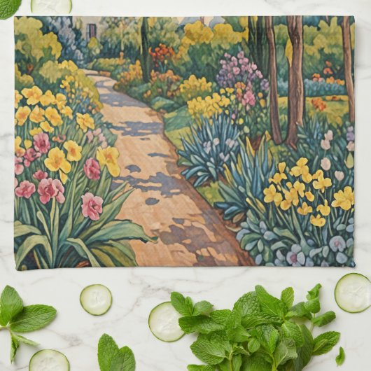 Landschaft Haven Geschirrtuch (Gefaltet)