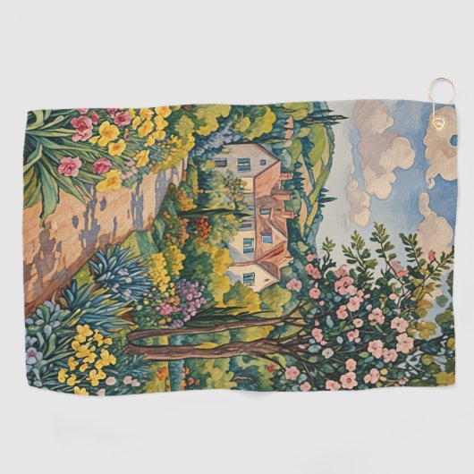 Landschaft Haven Golfhandtuch (Horizontal)