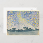 Landschaft Henri-Edmond mit Sternen Postkarte (Vorne/Hinten)