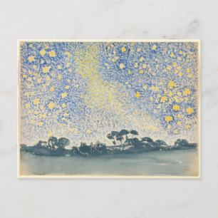 Landschaft Henri-Edmond mit Sternen Postkarte