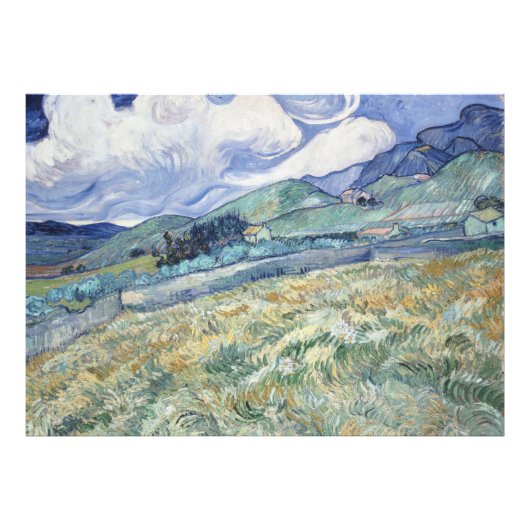 Landschaft hinter Saint-Paul Vincent van Gogh Fotodruck (Vorne)