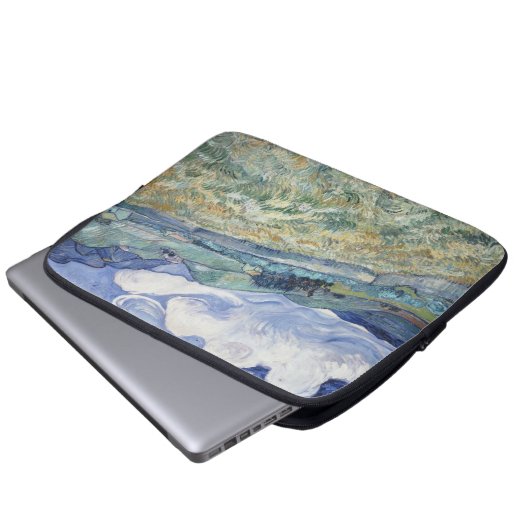Landschaft hinter Saint-Paul Vincent van Gogh Laptopschutzhülle (Vorne Knopf)