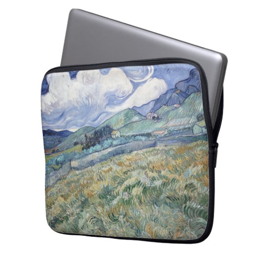 Landschaft hinter Saint-Paul Vincent van Gogh Laptopschutzhülle (Vorderseite Links)