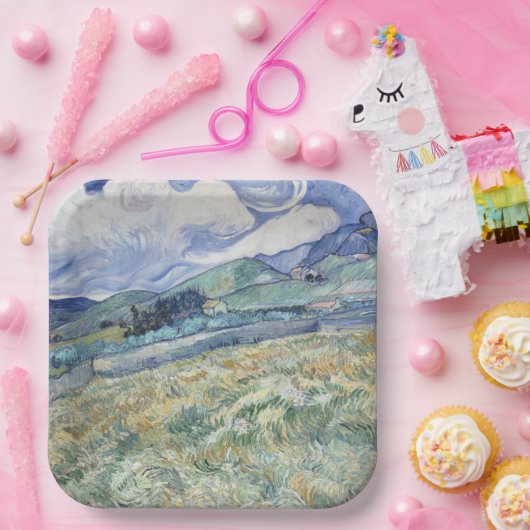 Landschaft hinter Saint-Paul Vincent van Gogh Pappteller (Party)