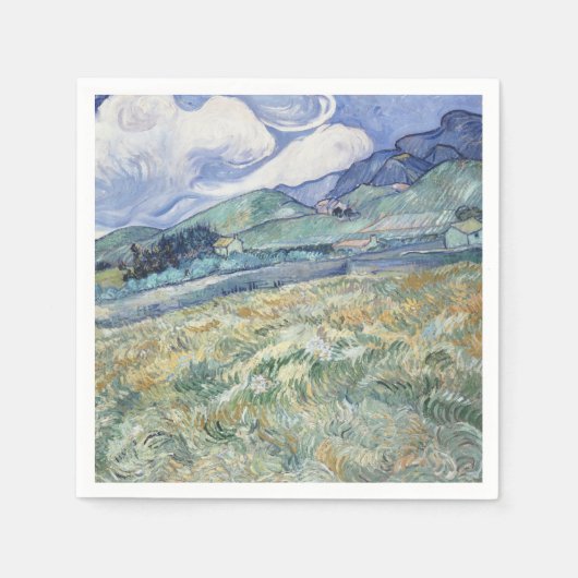 Landschaft hinter Saint-Paul Vincent van Gogh Serviette (Vorderseite)