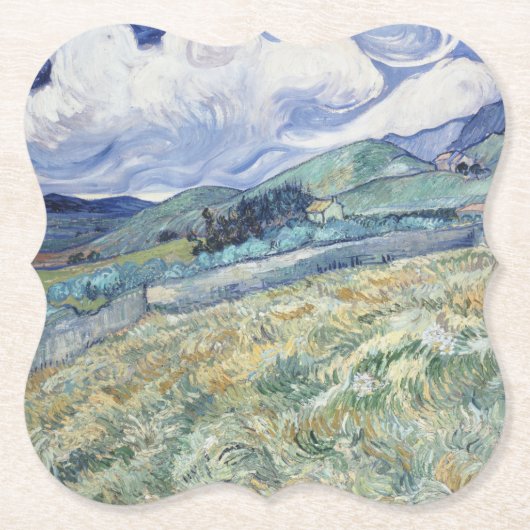 Landschaft hinter Saint-Paul Vincent van Gogh Untersetzer (Vorderseite)