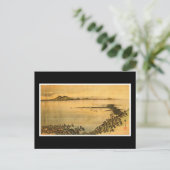 Landschaft Hiroshige Japanisch Fine Art Postkarte (Stehend Vorderseite)