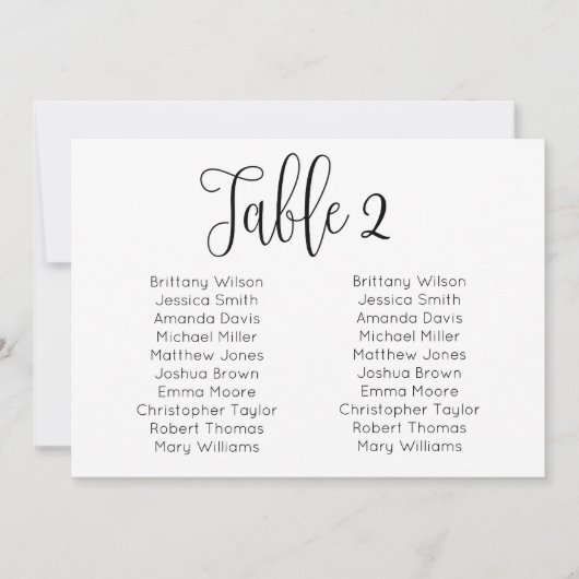 Landschaft Hochzeitskarte. Moderner Tischplan Einladung (Vorderseite)