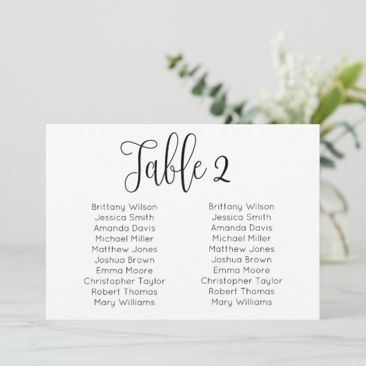 Landschaft Hochzeitskarte. Moderner Tischplan Einladung (Stehend Vorderseite)