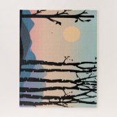 Landschaft Hügel & Bäume Puzzle (Vertikal)