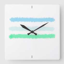 Landschaft im Abstrakten. Quadratische Wanduhr