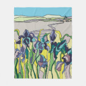 Landschaft im Bleiglasstil Fleecedecke (Vorderseite)