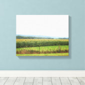 Landschaft im Cornfield mit Bäumen auf Horizont 11 Leinwanddruck (Insitu (Holzboden))