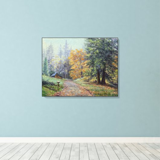 "Landschaft im Herbst" Leinwanddruck (Insitu (Holzboden))