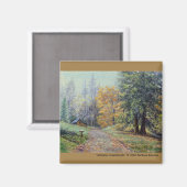 "Landschaft im Herbst" Magnet (Vorderseite/Rückseite)