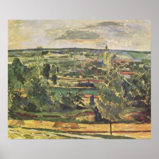 Landschaft im Jas-de-Bouffan - Paul Cezanne Poster (Vorne)